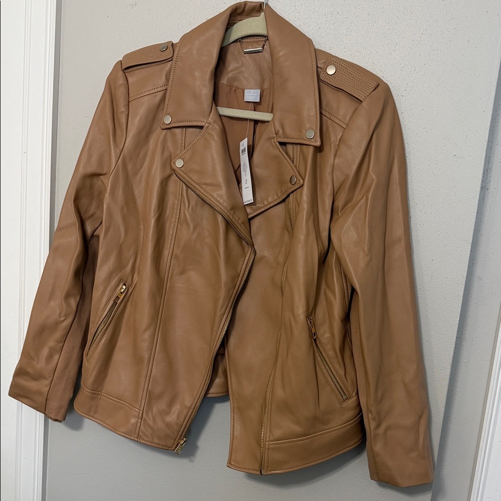 Chico's Camel Leather Jacket